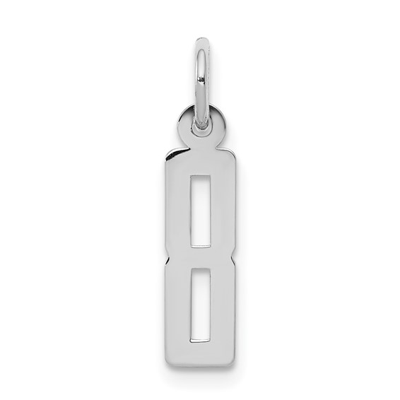 Sterling Silver Small Elongated Number 8 Pendant