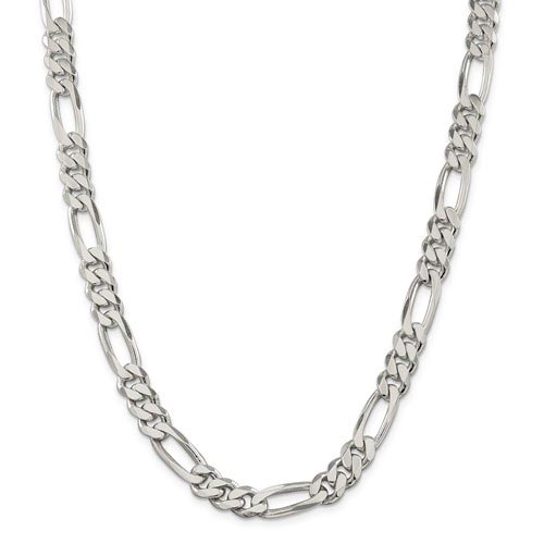Sterling Silver 20in Figaro Chain 9mm