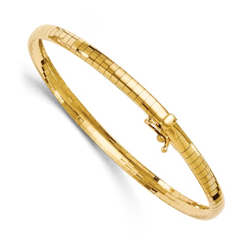 14k Yellow Gold Italian Cubetto Link Bracelet 7in