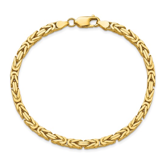 10k Yellow Gold Byzantine Bracelet 8in