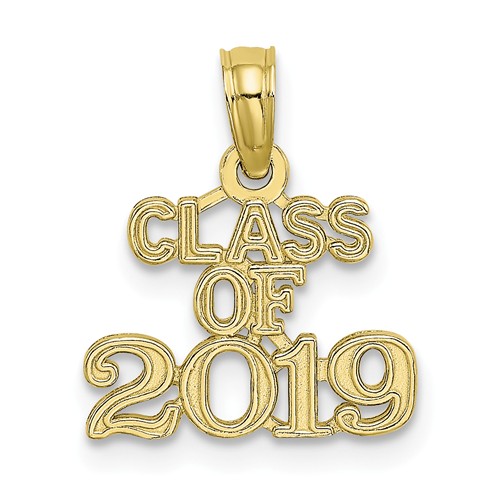 10k Yellow Gold Class of 2019 Charm