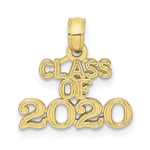 10k Yellow Gold Class of 2020 Charm