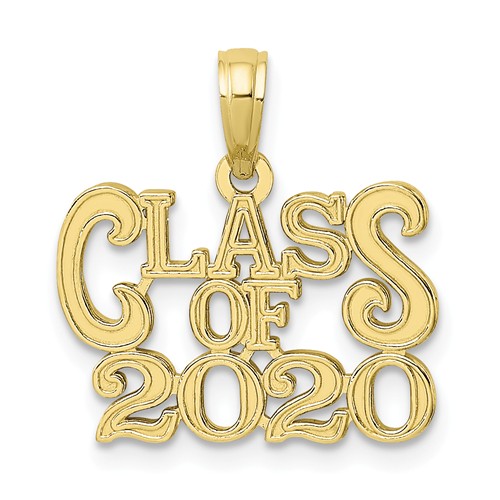 10k Yellow Gold Class of 2020 Graduation Pendant