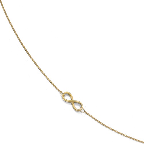 10k Yellow Gold Infinity Symbol Anklet