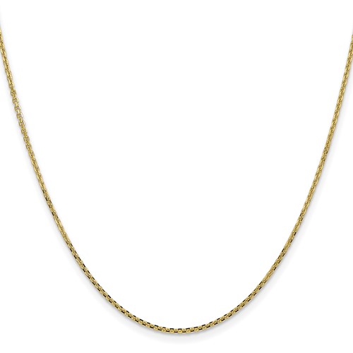 10k Yellow Gold 20 inch Diamond-cut Cable Chain Lobster Clasp 1.45mm