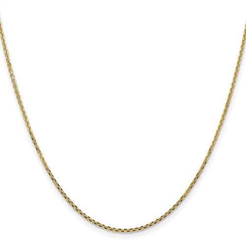 10k Yellow Gold 16 inch Diamond-cut Cable Chain With Lobster Clasp 1.45mm