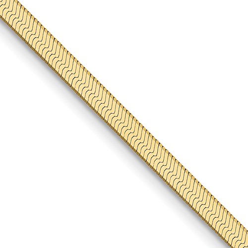 10k Yellow Gold 18in Silky Herringbone Chain 2.5mm