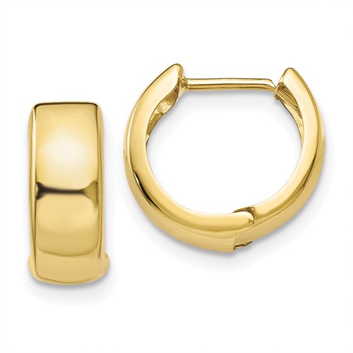 10k Yellow Gold 1/2in Huggie Earrings 5mm