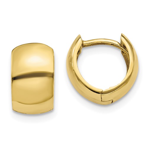10k Yellow Gold 3/8in Huggie Hoop Earrings