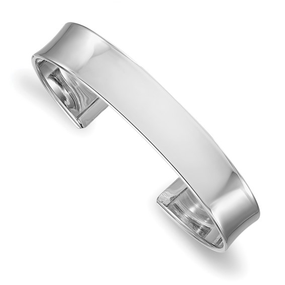 Herco 14k White Gold Polished Cuff Bangle Bracelet