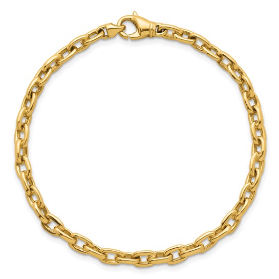 14k Yellow Gold 7.5in Oval Cable Link Bracelet 4.7mm