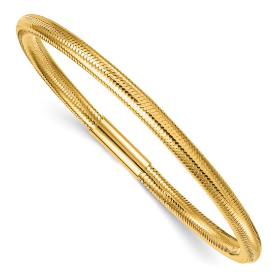 14k Yellow Gold Bar Stretch Bracelet
