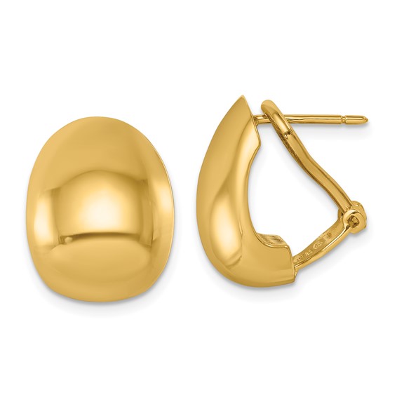 14k Yellow Gold Small Teardrop Earrings with Omega Backs