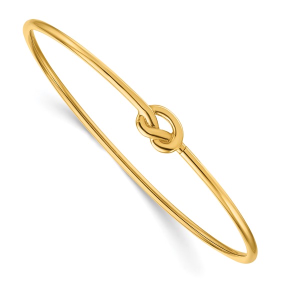 14k Yellow Gold Knot Bangle Bracelet