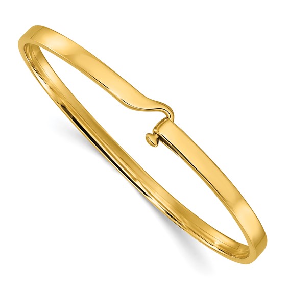 Herco 14k Yellow Gold Loop and Hook Bangle Bracelet