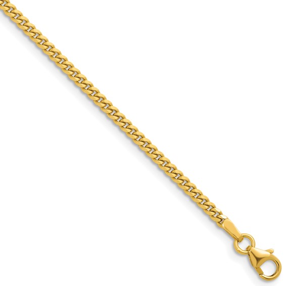 18k Yellow Gold 18in Curb Chain 2.4mm