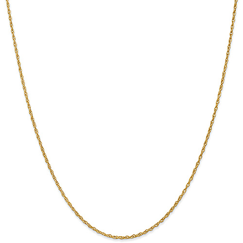 18k Yellow Gold 18in Loose Rope Chain 1.3mm