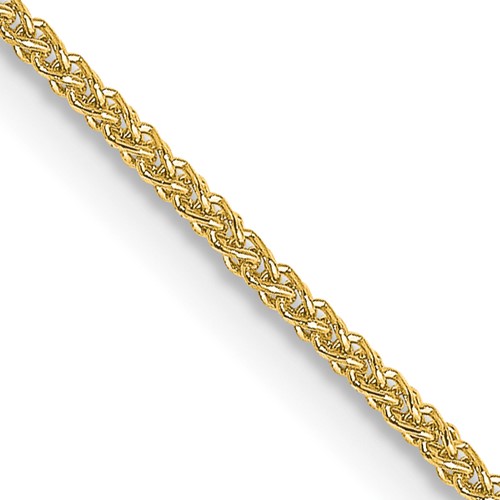 18k Yellow Gold 18in Diamond-cut Spiga Chain 1mm