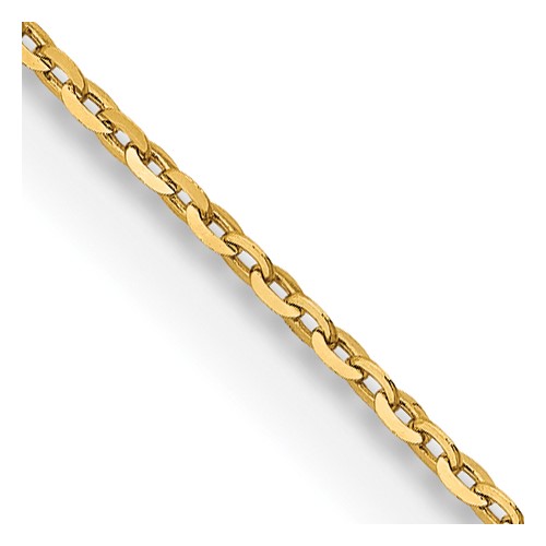 18k Yellow Gold 24in Diamond-cut Cable Chain 1.1mm