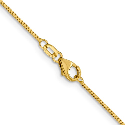 18k Yellow Gold 18in Box Chain 0.9mm