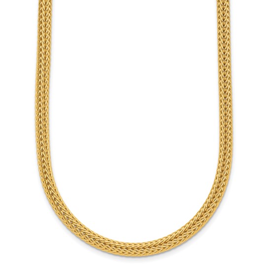 18k Yellow Gold 16in Mesh Link Chain Necklace 4mm