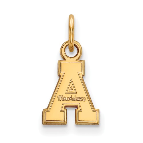 Appalachian State University Charm 3/8in 14k Yellow Gold