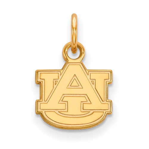 14kt Yellow Gold 3/8in Auburn University AU Pendant