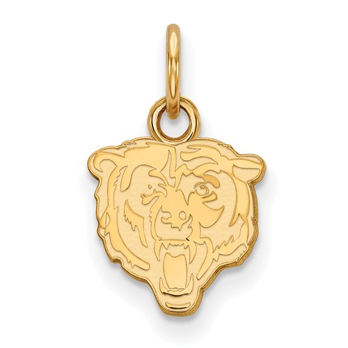 10k Yellow Gold 3/8in Chicago Bears Charm