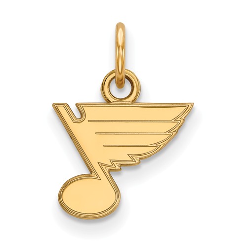 14k Yellow Gold 3/8in St. Louis Blues Logo Charm