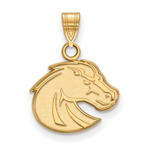Boise State University Bronco Pendant 1/2in 14k Yellow Gold