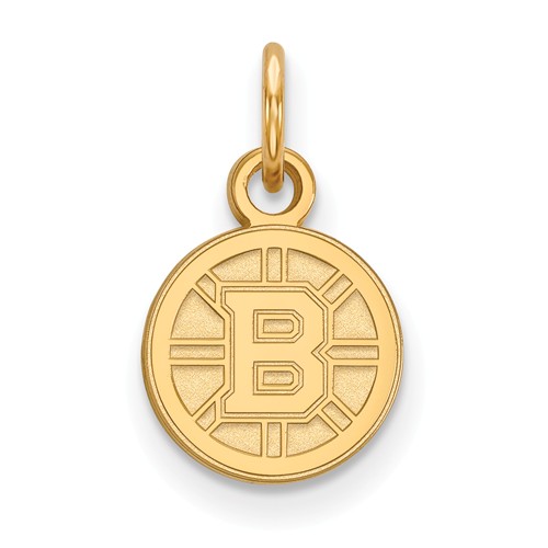 10k Yellow Gold 3/8in Boston Bruins Logo Charm