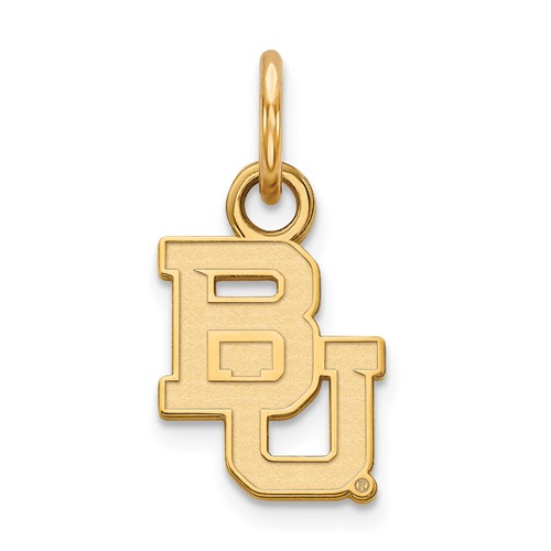 14k Yellow Gold 3/8in Baylor University Logo Charm