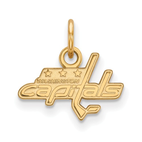 14k Yellow Gold 3/8in Washington Capitals Logo Charm