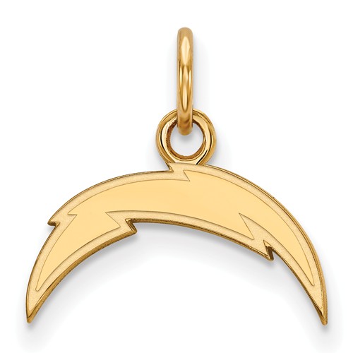 10k Yellow Gold 1/2in Los Angeles Chargers Logo Charm