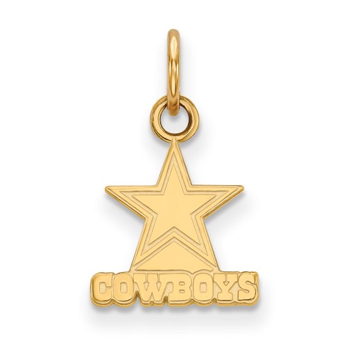 14k Yellow Gold 3/8in Dallas Cowboys Logo Charm
