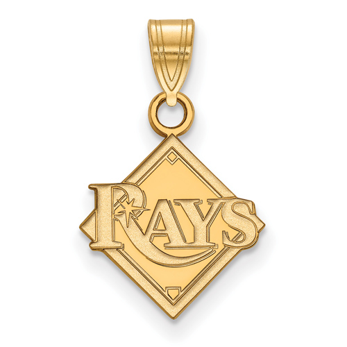 10k Yellow Gold 1/2in Tampa Bay Rays Logo Pendant