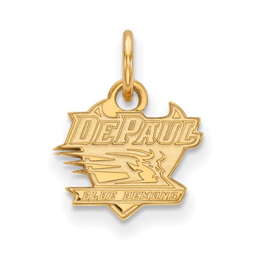 DePaul University Logo Charm 3/8in 10k Yellow Gold