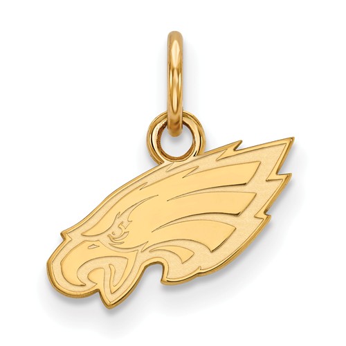 10k Yellow Gold 3/8in Philadelphia Eagles Logo Charm