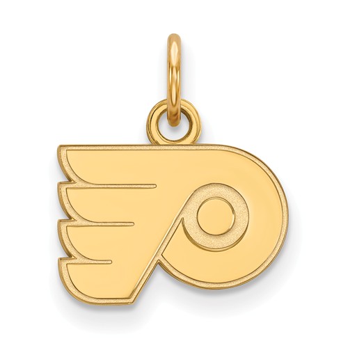 10k Yellow Gold 3/8in Philadelphia Flyers Logo Charm