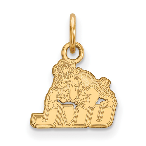 14k Yellow Gold 3/8in James Madison University Bulldog Pendant