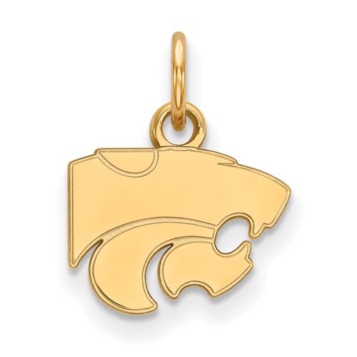 Kansas State University Charm 3/8in 14k Yellow Gold