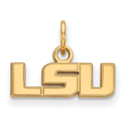 10kt Yellow Gold 1/4in Louisiana State University LSU Pendant