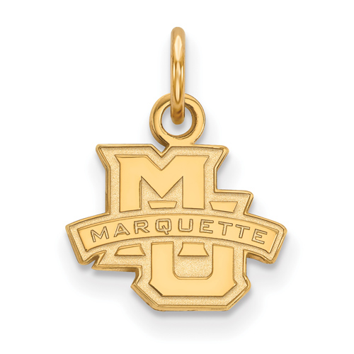 Marquette University Logo Charm 1/2in 10k Yellow Gold