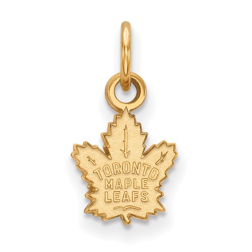14k Yellow Gold 3/8in Toronto Maple Leafs Logo Charm