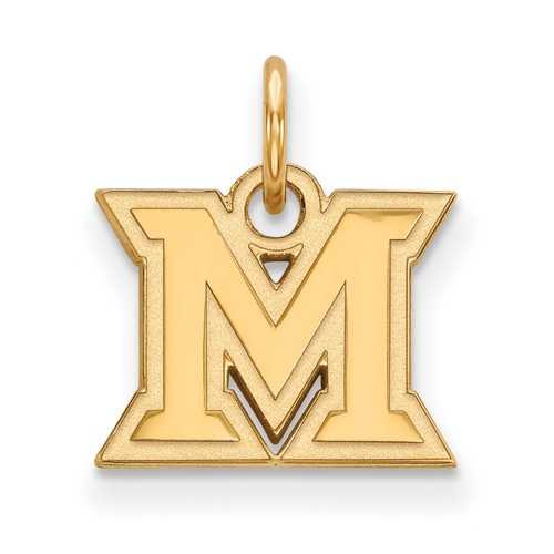 Miami University Logo Charm 3/8in 10k Yellow Gold