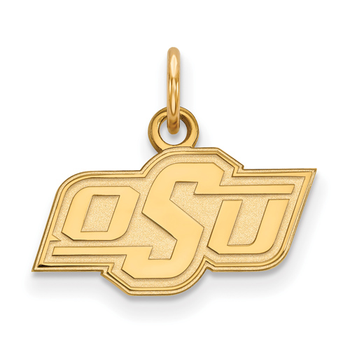 10kt Yellow Gold 3/8in Oklahoma State University OSU Pendant