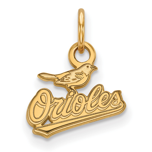 14k Yellow Gold 3/8in Baltimore Orioles Pendant