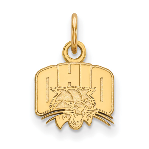 Ohio University Logo Charm 3/8in 14k Yellow Gold