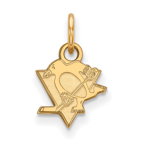14k Yellow Gold 3/8in Pittsburgh Penguins Logo Charm