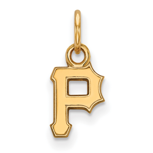 14k Yellow Gold 3/8in Pittsburgh Pirates P Pendant